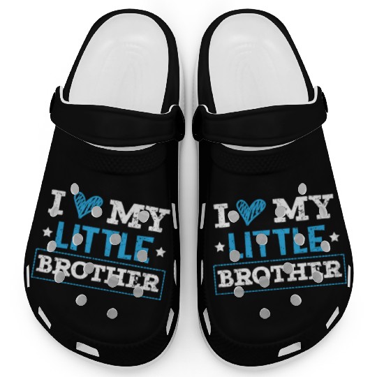 I Love My Little Brother Best Bro Ever Brotherhood Clogs