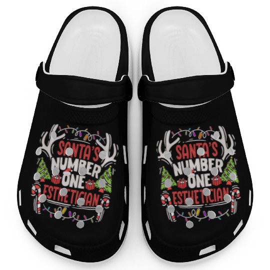 Santas Number One Esthetician Christmas Skin Care Clogs