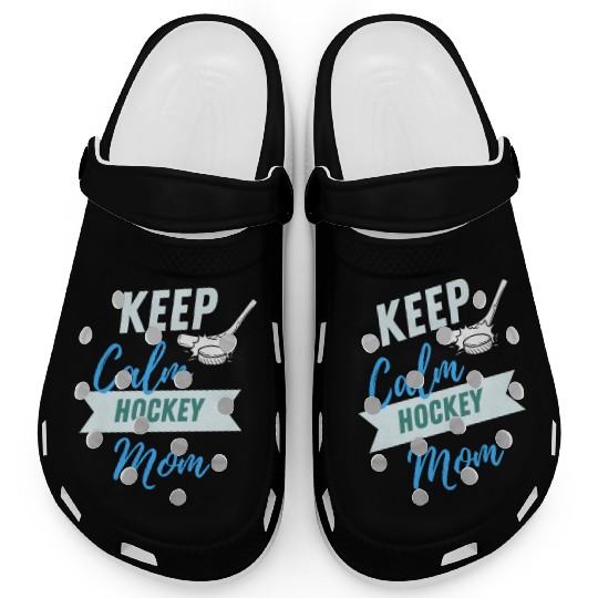 Keep Calm Hockey Mom Clogs