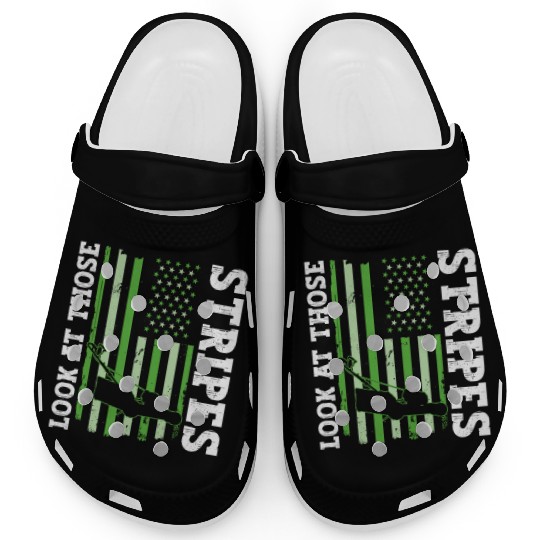 Look At Those Stripes - Lawn Mowing Funny Dad Lawn Clogs