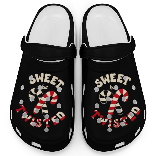 Sweet but twisted candy canes pun Clogs