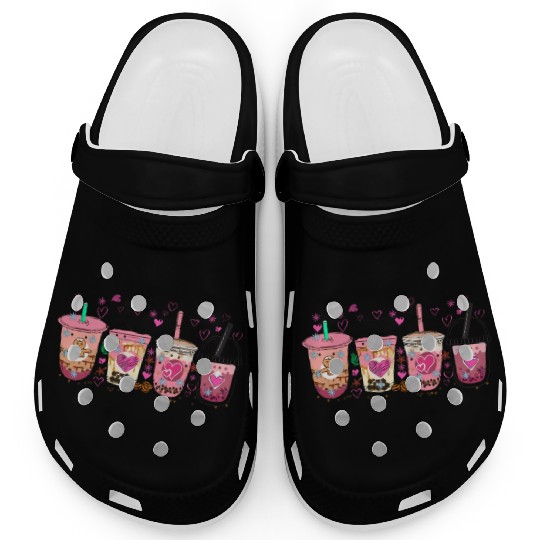 Valentine latte coffee lover, Valentine coffee Clogs