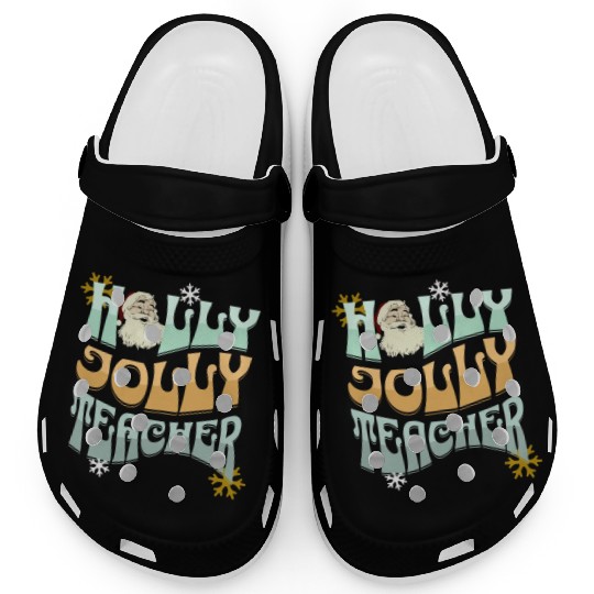 holly jolly teacher Clogs