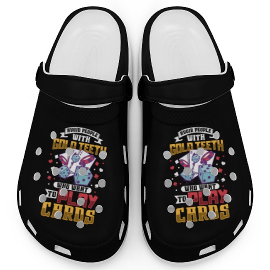 Poker Casino Poker Player Gambling Roulette Gift Clogs