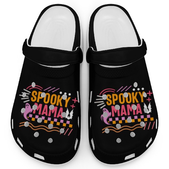 Thanksgiving Halloween Clogs, Spooky Mama Ghost