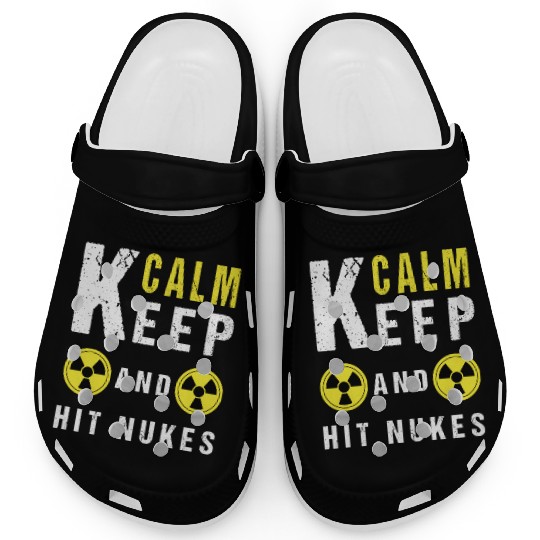 keep calm and hit nukes. Essential Clogs