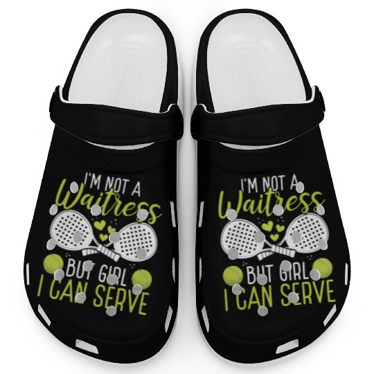 Paddle Tennis Player Match Not a Waitress Serve Clogs
