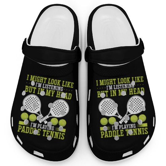 Paddle Tennis Player Match Funny Paddle Team Clogs