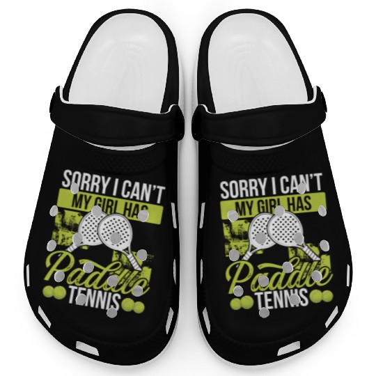 Paddle Tennis Player Match Dad Fathers Day Papa Clogs