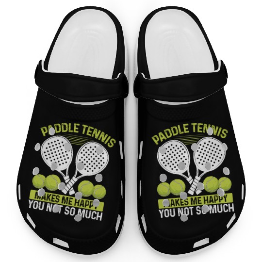 Paddle Tennis Player Match Humor Funny Team Clogs