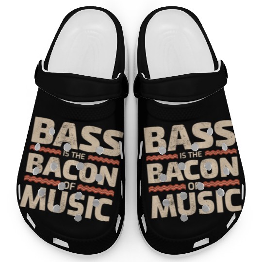 Bass Guitar Player Bacon Music Musician Bassist Clogs