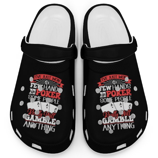 Poker Casino Poker Player Gambling Roulette Gift Clogs