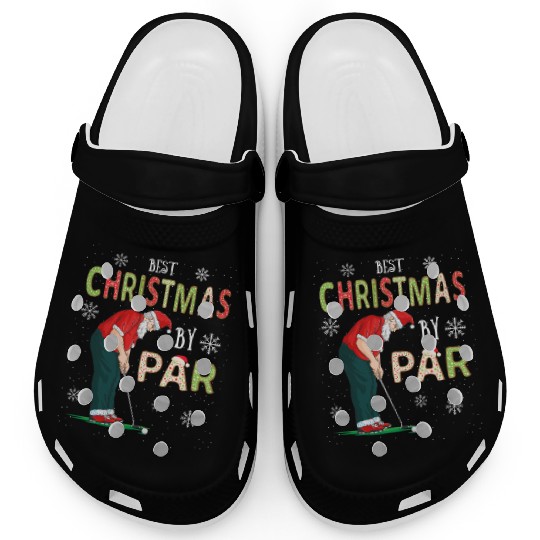 Golf Santa Claus Pun Golfer Gift Golfing Clogs