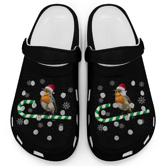 Robin Bird Watching Redbreast Birding Christmas Clogs