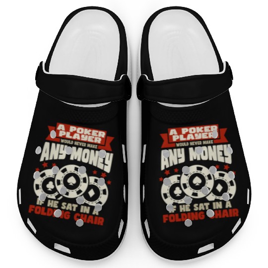Poker Casino Poker Player Gambling Roulette Gift Clogs