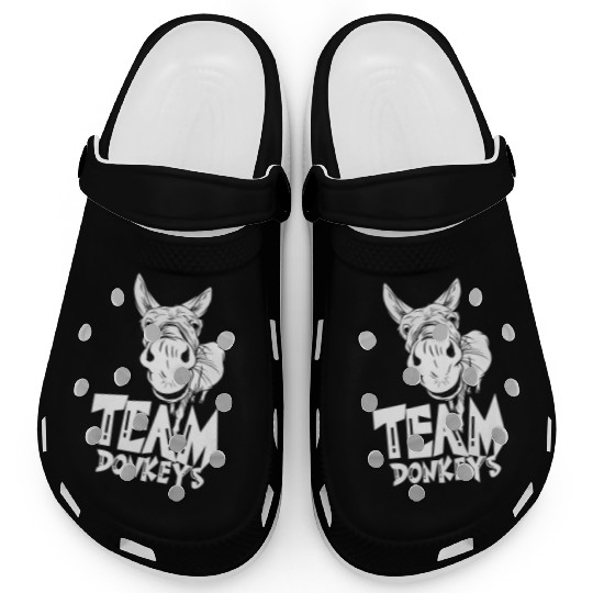 Team Donkeys Farm Animal Donkey Lover Clogs