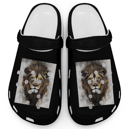 Painted Lion face Clogs