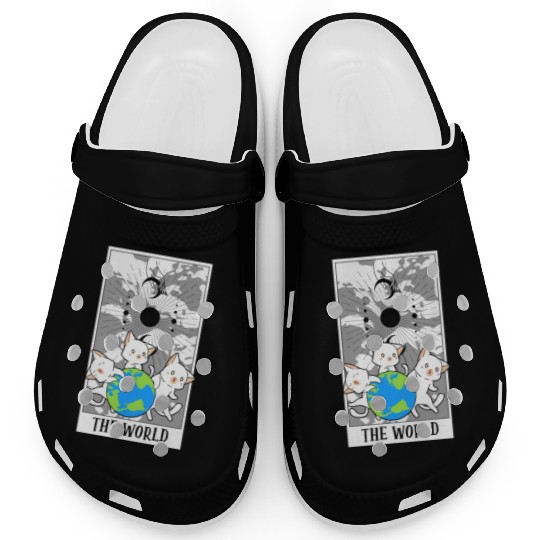 The World Tarot Card Funny Cat Tarot Card A Tarot Clogs