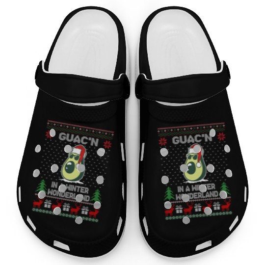 Guac'n In A Winter Wonderland Funny Christmas Clogs