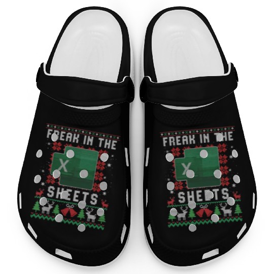 Freak In The Sheets Excel Ugly Christmas Sweater Clogs