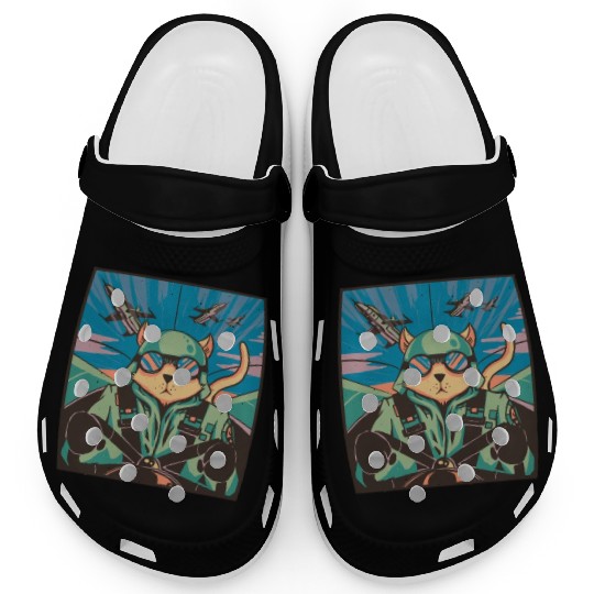 Fighter jet pilot-cat Fighter jet pilot-cat inspir Clogs