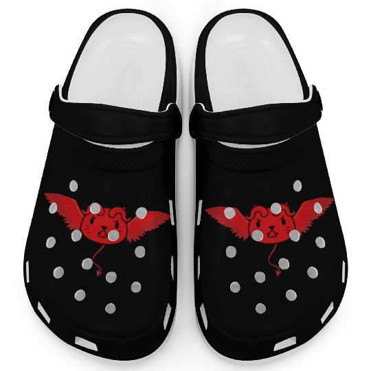 Cute devil cat Clogs
