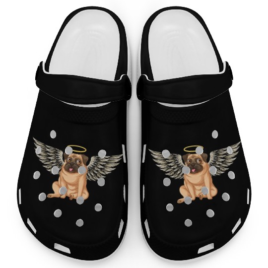 Angel pug dog Clogs