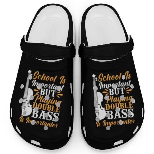 Back To School Playing Double Bass Contrabassist P Clogs