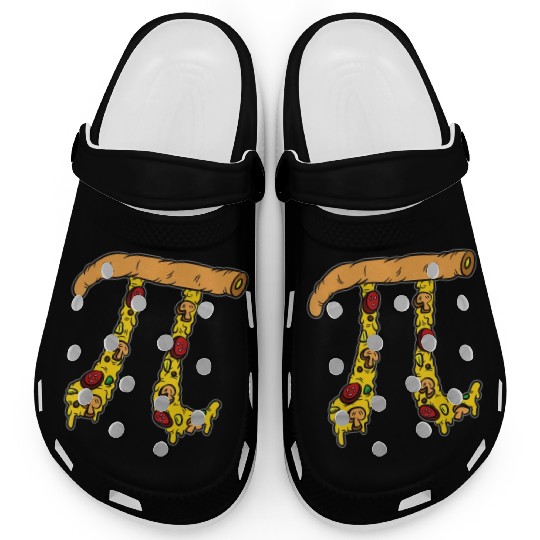 Pizza Pi Funny Pi day gift funny Pizza Pi Clogs
