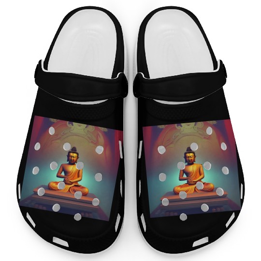 Buddha statue portrait Clogs