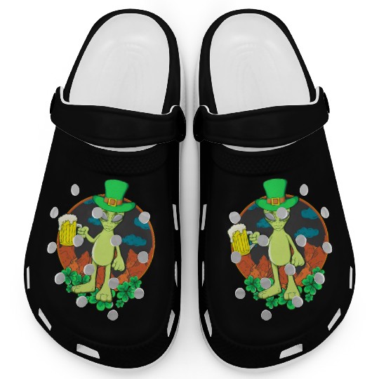 St Patrick's Day Drinking Alien Clogs