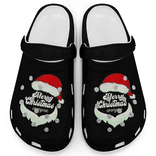 Santa Claus Merry Christmas Beard and hat Clogs