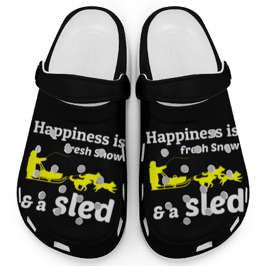 Husky Sledding Sled Dog Racing Alaskan Racers Clogs