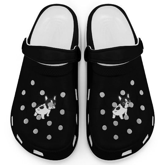 Heart beat French bulldog Clogs