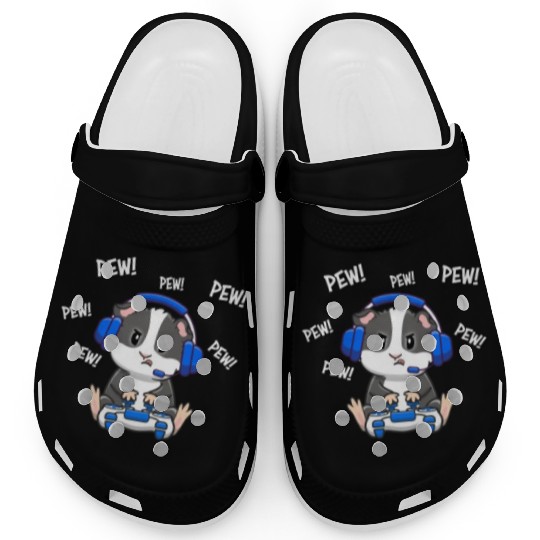 Black and White Guinea Pig Clogs