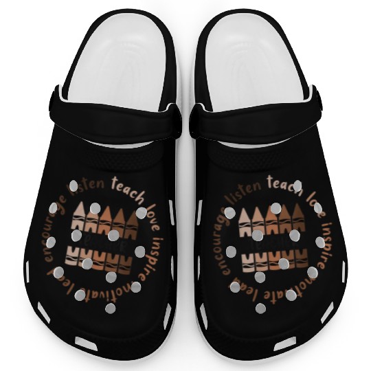 Afro African Black History Month Melanin Teacher Clogs