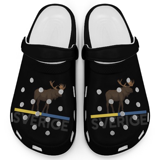 Sweden Flag Sverige Moose Clogs