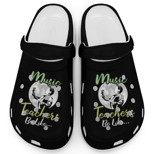 Music Teacher Funny Clogs