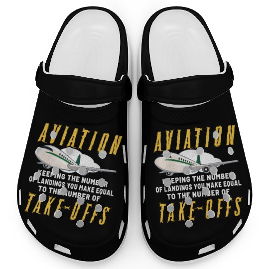 Pilot Aviation Airplane Airline Future Pilots Clogs