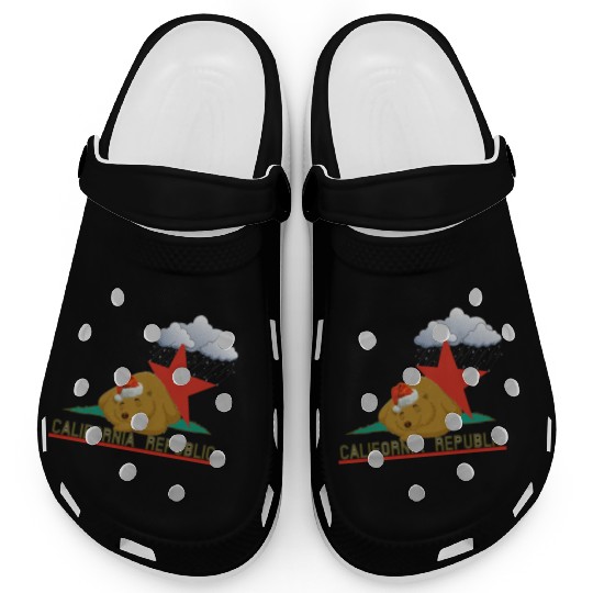 California bear in winter Clogs