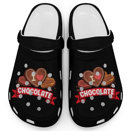 I Love Chocolate Sweets Candy Chocolate Bar Clogs