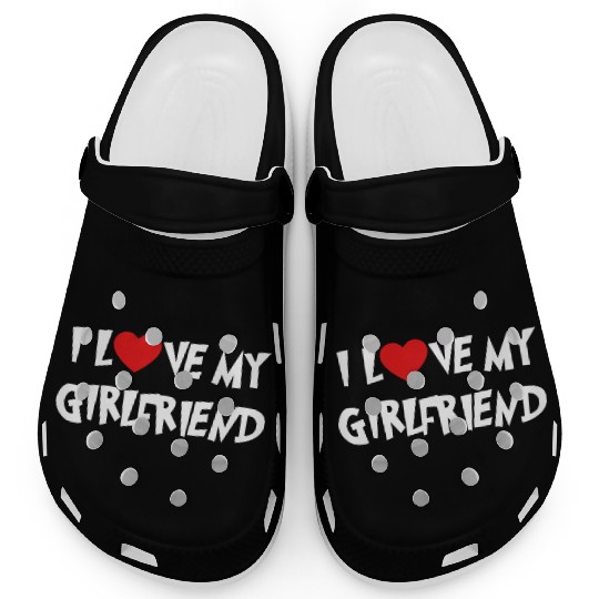 I LOVE MY GIRLFRIEND Clogs