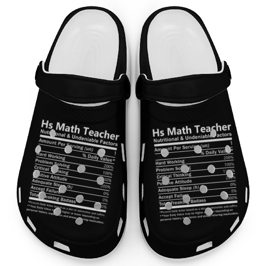 Hs Math Teacher Clogs - Nutritional And Undeniab