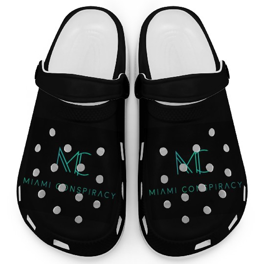 Miami Conspiracy Green Logo Clogs