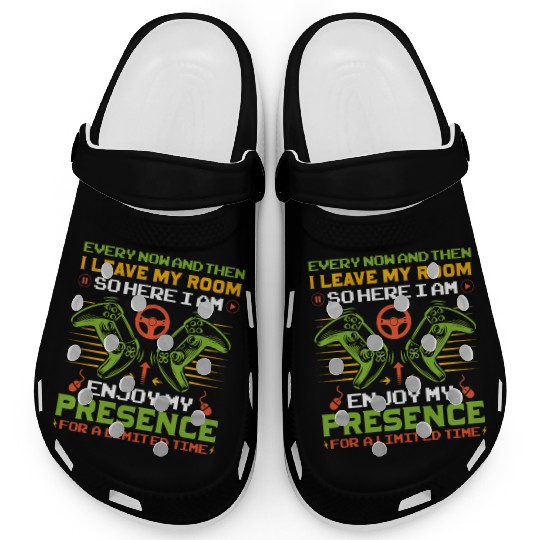 Every Now And Then I Leave My Room Video Game Clogs