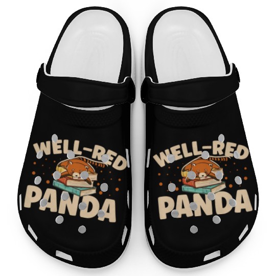 Well-Red Panda Zookeeper Zoogoer Wildlife Bookworm Clogs