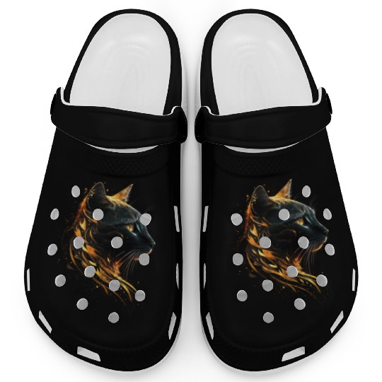 Cat Art Design Cute Cat Mom Meow Paws I Love Cats Clogs