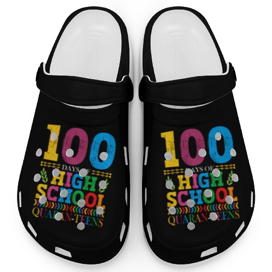 100 Days Of High School Quaran-teens Masked Clogs