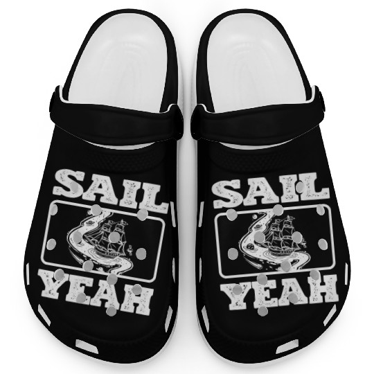 Sail Yeah Ocean Boating Nautical Sailing Sailor Clogs