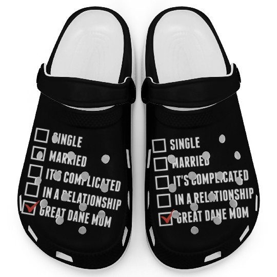Great Dane Mom Check Mark Clogs